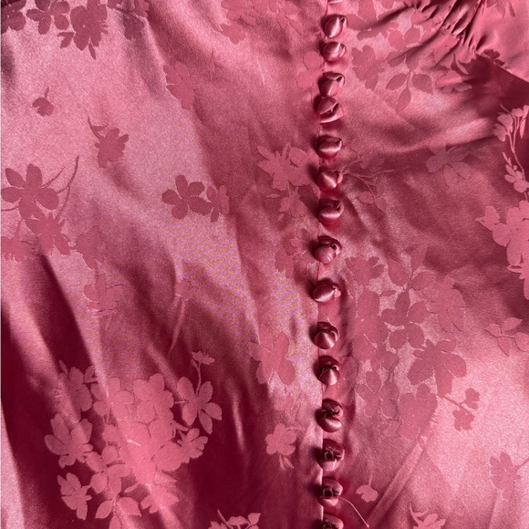 Feminine Pink Satin Slip Dress - Picture 7 of 7